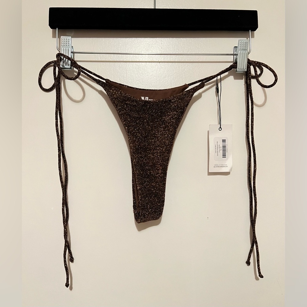 La Vinn Bowie Bikini Bottom in Brown XS